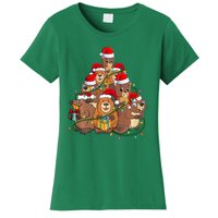 Beavers Christmas Tree Lights Xmas Pajamas For Family Women's T-Shirt