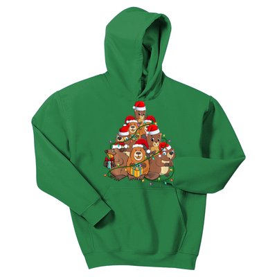 Beavers Christmas Tree Lights Xmas Pajamas For Family Kids Hoodie