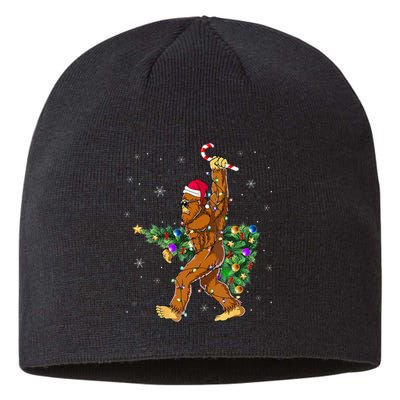 Bigfoot Christmas Tree Lights Xmas  Sasquatch Lovers  Sustainable Beanie