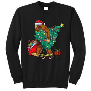 Bigfoot Christmas Tree Lights Xmas Sweatshirt