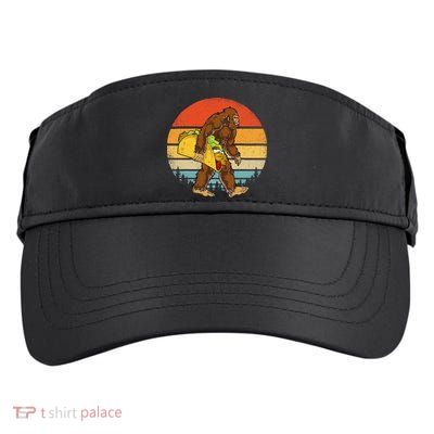 Bigfoot Carrying Taco Funny Cinco De Mayo Sasquatch Adult Drive Performance Visor