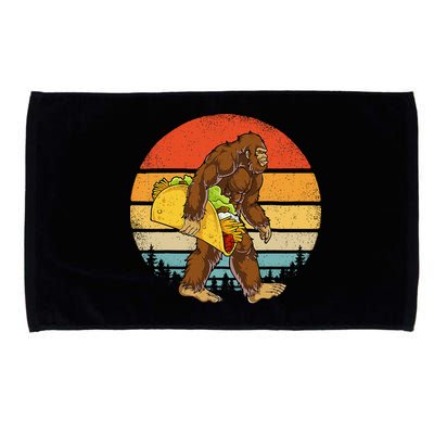 Bigfoot Carrying Taco Funny Cinco De Mayo Sasquatch Microfiber Hand Towel