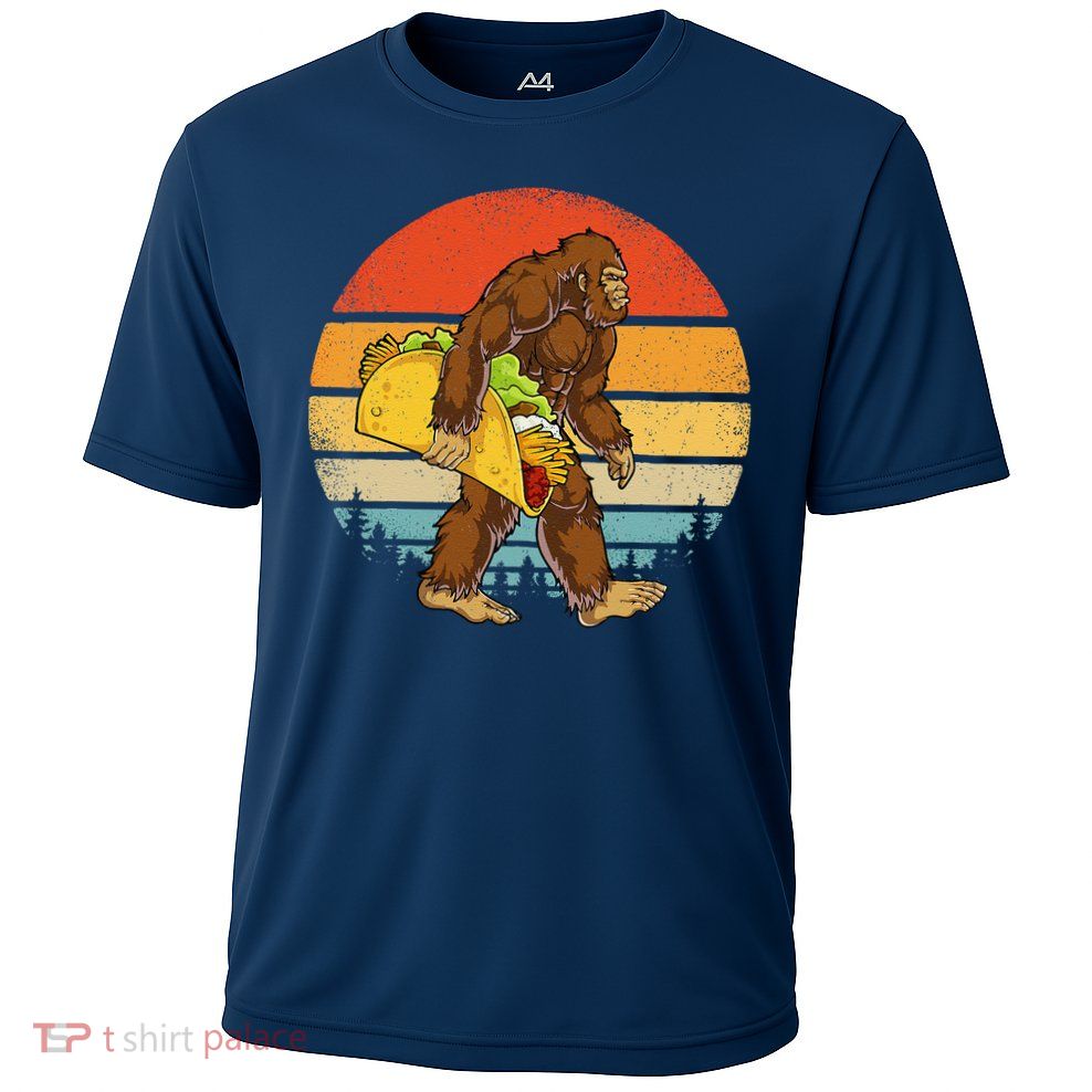 Bigfoot Carrying Taco Funny Cinco De Mayo Sasquatch Performance Shirt