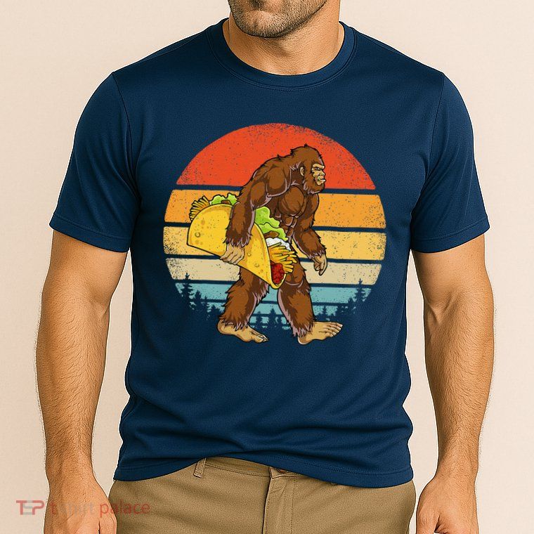 Bigfoot Carrying Taco Funny Cinco De Mayo Sasquatch Performance Shirt