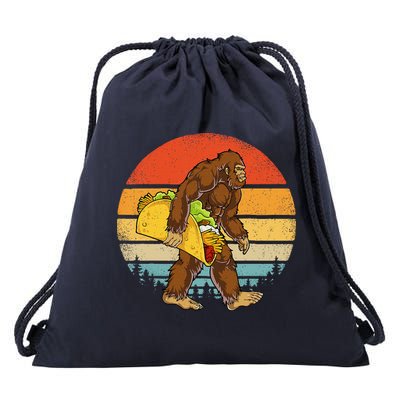 Bigfoot Carrying Taco Funny Cinco De Mayo Sasquatch Drawstring Bag