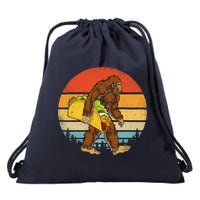 Bigfoot Carrying Taco Funny Cinco De Mayo Sasquatch Drawstring Bag