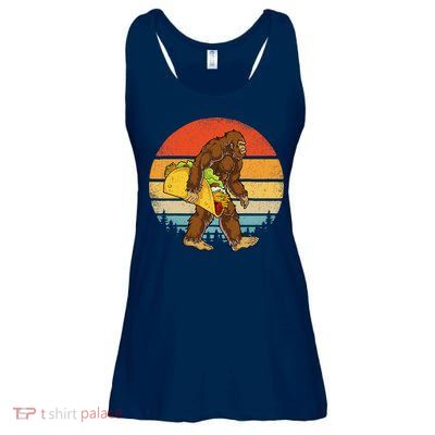Bigfoot Carrying Taco Funny Cinco De Mayo Sasquatch Ladies Essential Flowy Tank