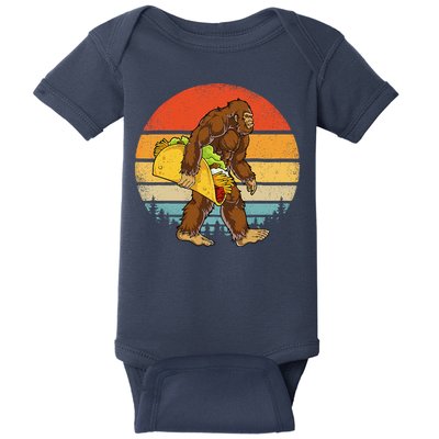 Bigfoot Carrying Taco Funny Cinco De Mayo Sasquatch Baby Bodysuit