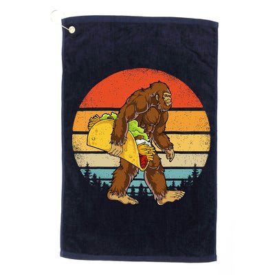 Bigfoot Carrying Taco Funny Cinco De Mayo Sasquatch Golf Towel