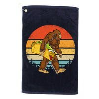 Bigfoot Carrying Taco Funny Cinco De Mayo Sasquatch Golf Towel