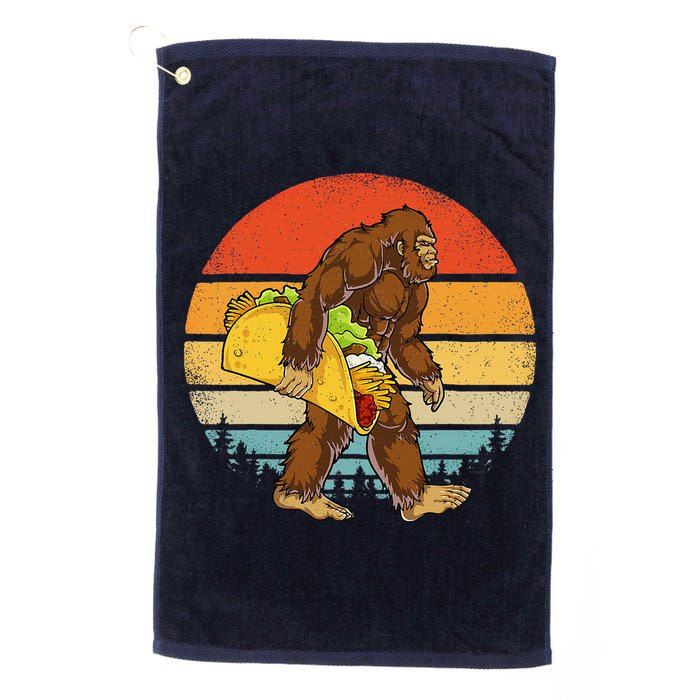 Bigfoot Carrying Taco Funny Cinco De Mayo Sasquatch Golf Towel