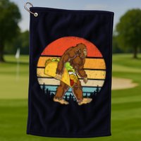 Bigfoot Carrying Taco Funny Cinco De Mayo Sasquatch Golf Towel