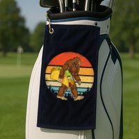 Bigfoot Carrying Taco Funny Cinco De Mayo Sasquatch Golf Towel