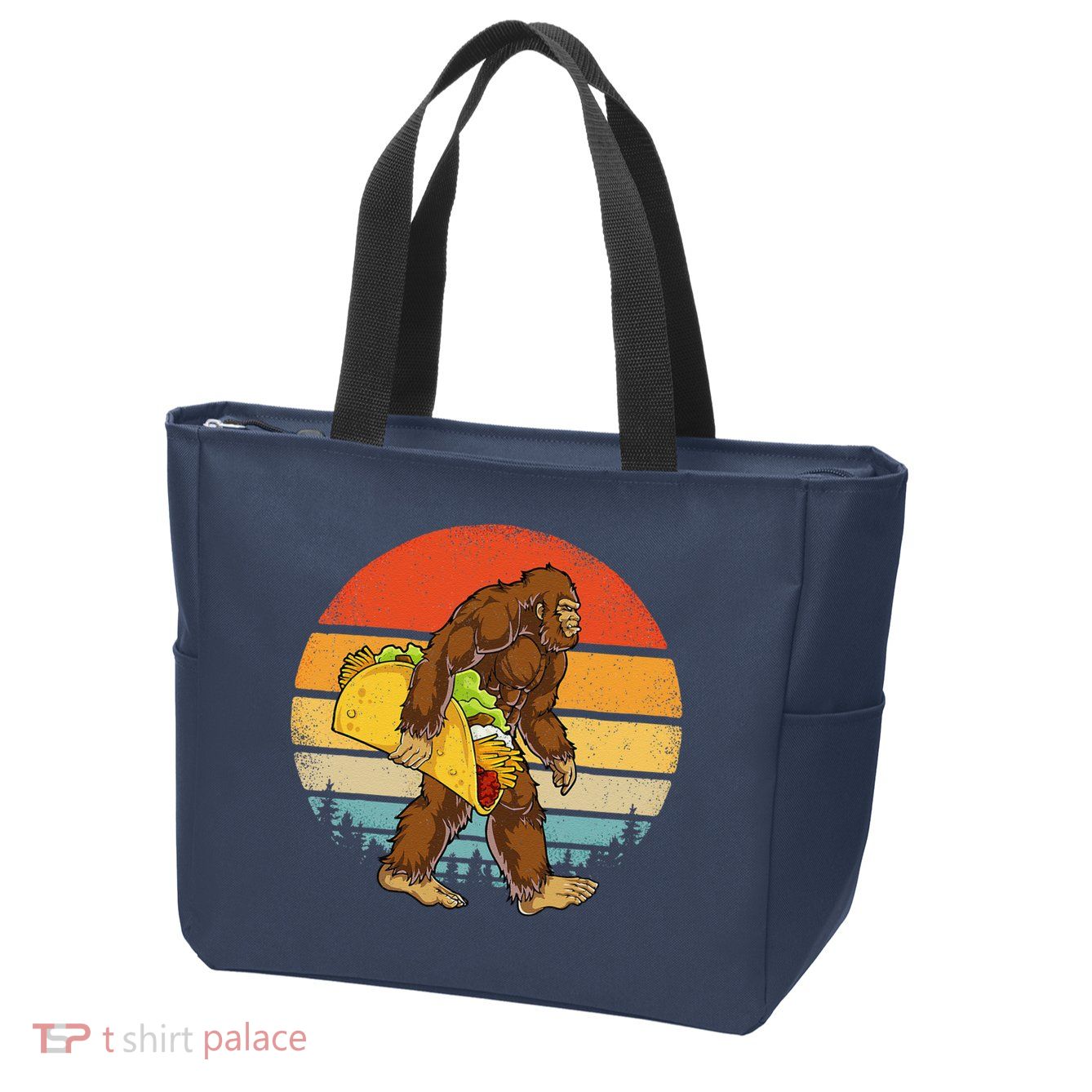 Bigfoot Carrying Taco Funny Cinco De Mayo Sasquatch Zip Tote Bag