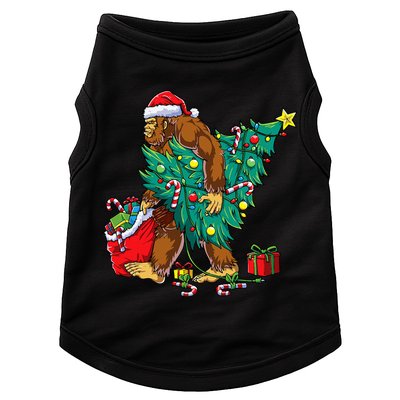 Bigfoot Christmas Tree Lights Xmas Sasquatch Lovers Doggie Tank