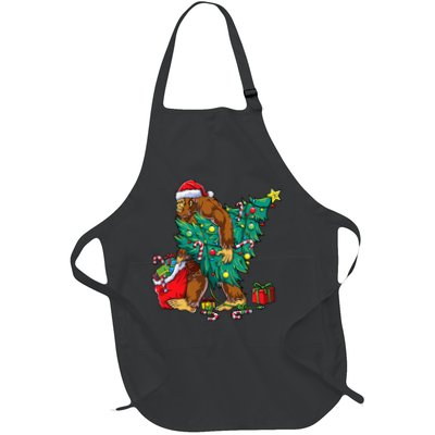 Bigfoot Christmas Tree Lights Xmas Sasquatch Lovers Apron