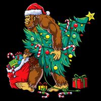 Bigfoot Christmas Tree Lights Xmas Sasquatch Lovers 16 in Basic Backpack
