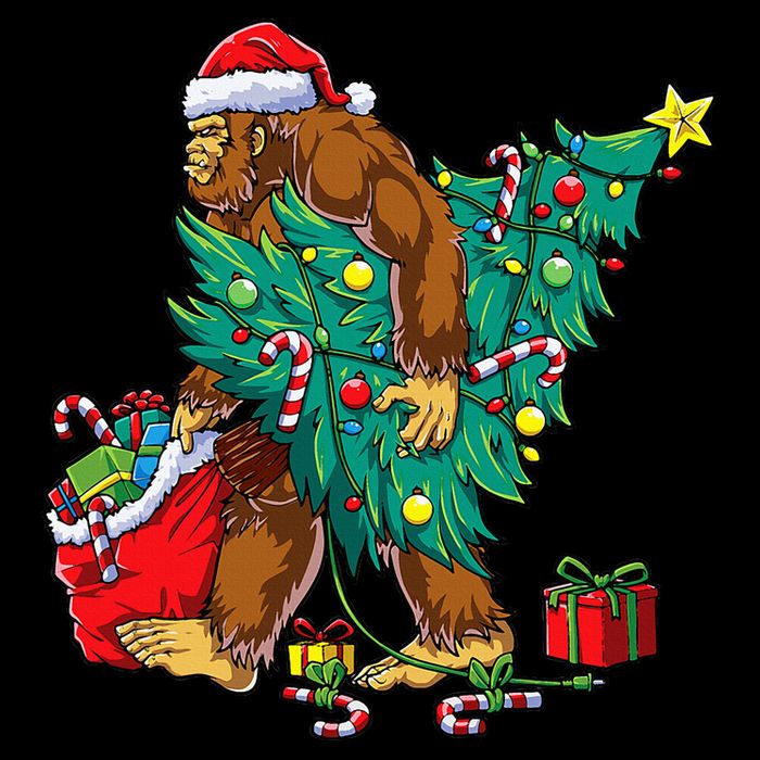 Bigfoot Christmas Tree Lights Xmas Sasquatch Lovers 16 in Basic Backpack