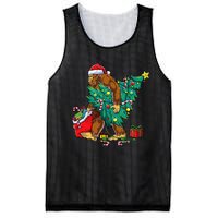 Bigfoot Christmas Tree Lights Xmas Sasquatch Lovers Mesh Reversible Basketball Jersey Tank