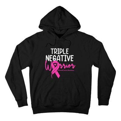 Breast Cancer Triple Negative Warrior Pink Ribbon Awareness Hoodie