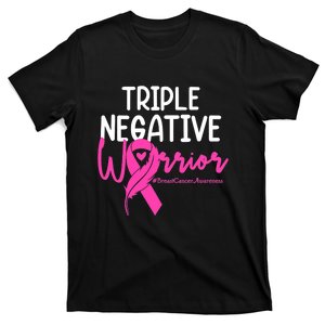 Breast Cancer Triple Negative Warrior Pink Ribbon Awareness T-Shirt