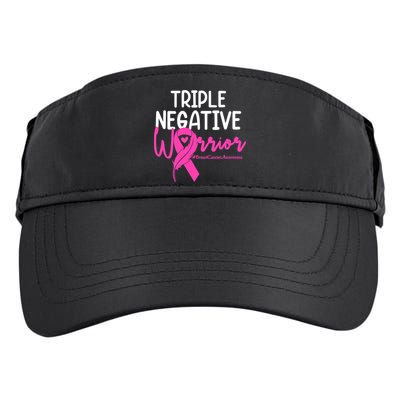 Breast Cancer Triple Negative Warrior Pink Ribbon Awareness Adult Drive Performance Visor