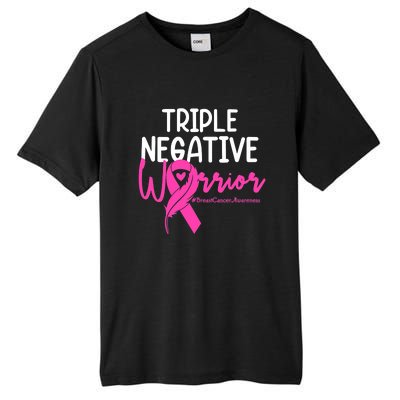 Breast Cancer Triple Negative Warrior Pink Ribbon Awareness Tall Fusion ChromaSoft Performance T-Shirt