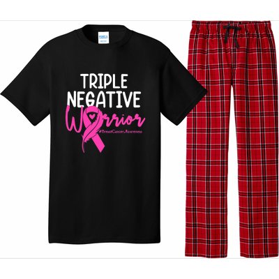 Breast Cancer Triple Negative Warrior Pink Ribbon Awareness Pajama Set