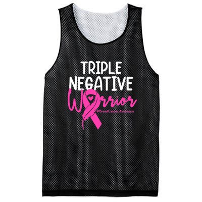 Breast Cancer Triple Negative Warrior Pink Ribbon Awareness Mesh Reversible Basketball Jersey Tank