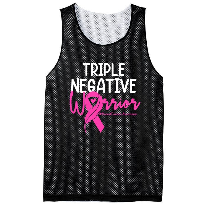 Breast Cancer Triple Negative Warrior Pink Ribbon Awareness Mesh Reversible Basketball Jersey Tank