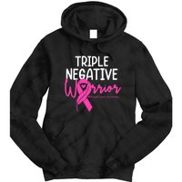 Breast Cancer Triple Negative Warrior Pink Ribbon Awareness Tie Dye Hoodie