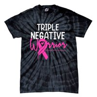 Breast Cancer Triple Negative Warrior Pink Ribbon Awareness Tie-Dye T-Shirt