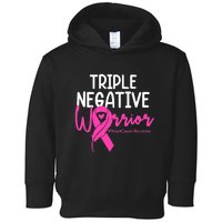 Breast Cancer Triple Negative Warrior Pink Ribbon Awareness Toddler Hoodie