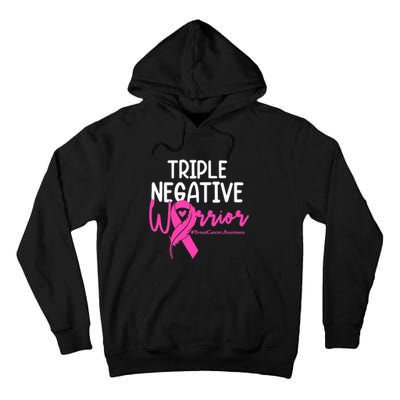 Breast Cancer Triple Negative Warrior Pink Ribbon Awareness Tall Hoodie