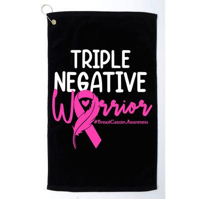 Breast Cancer Triple Negative Warrior Pink Ribbon Awareness Golf Towel