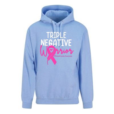 Breast Cancer Triple Negative Warrior Pink Ribbon Awareness Unisex Surf Hoodie