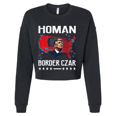Border Czar Tom Homan Trump President Elect Maga Support Cropped Pullover Crew