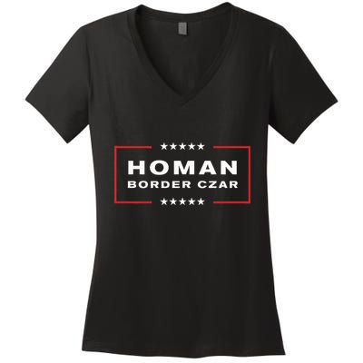 Border Czar Tom Homan Trump President Elect Maga Women's V-Neck T-Shirt