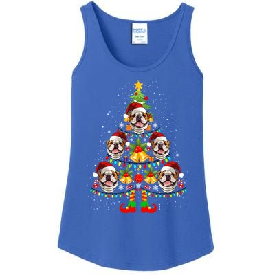 Bulldog Christmas Tree Funny Xmas Dog Lover Gift Ladies Essential Tank