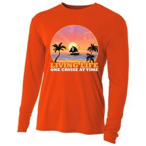 Boat Cruising The World Living Life One Cruise At A Time Gift Cooling Performance Long Sleeve Crew