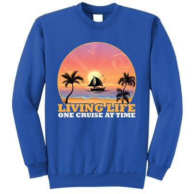 Boat Cruising The World Living Life One Cruise At A Time Gift Sweatshirt