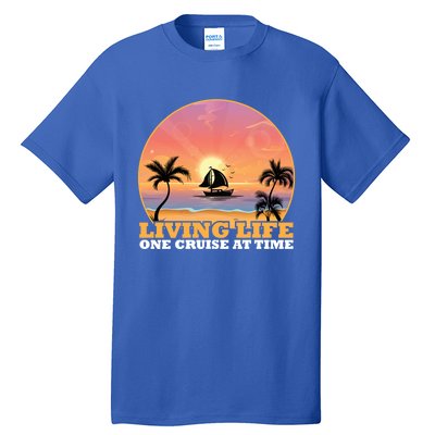 Boat Cruising The World Living Life One Cruise At A Time Gift Tall T-Shirt