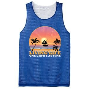 Boat Cruising The World Living Life One Cruise At A Time Gift Mesh Reversible Basketball Jersey Tank