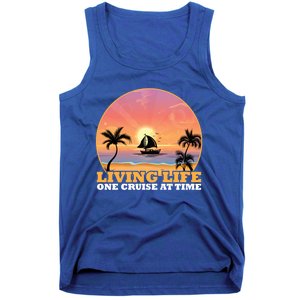 Boat Cruising The World Living Life One Cruise At A Time Gift Tank Top