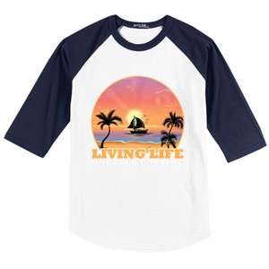 Boat Cruising The World Living Life One Cruise At A Time Gift Baseball Sleeve Shirt