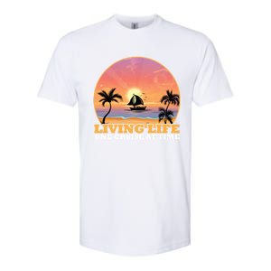 Boat Cruising The World Living Life One Cruise At A Time Gift Softstyle CVC T-Shirt