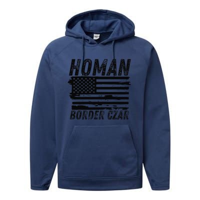 Border Czar Tom Homan Trump President Elect Maga Support Performance Fleece Hoodie