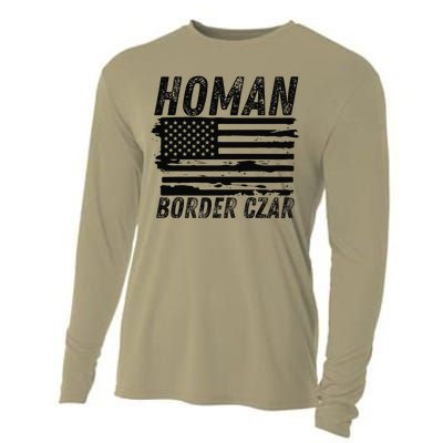 Border Czar Tom Homan Trump President Elect Maga Support Cooling Performance Long Sleeve Crew