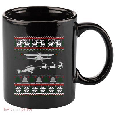 Best Christmas Thanksgiving Gift Pilots Aviation Ugly Gift 11oz C Handle Ceramic Mug