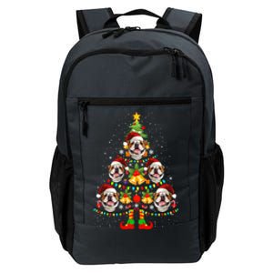 Bulldog Christmas Tree Funny Xmas Dog Lover Funny Gift Daily Commute Backpack